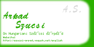 arpad szucsi business card